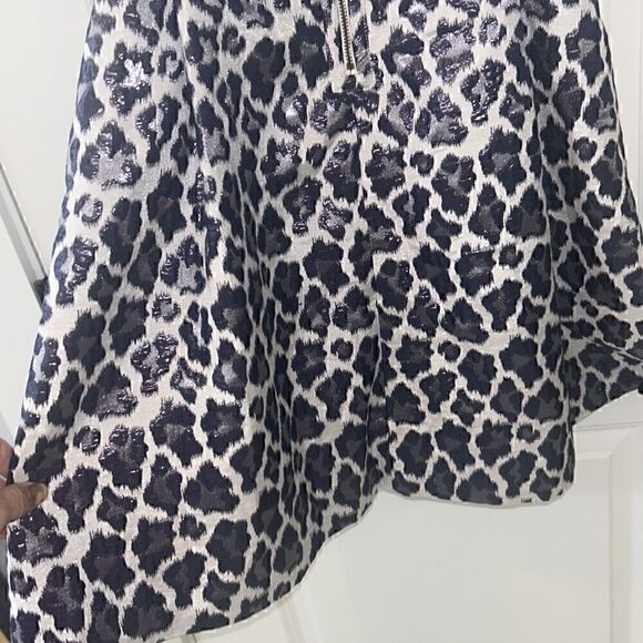 Banana Republic Blue and White Leopard Print Dress - Picture 12 of 12